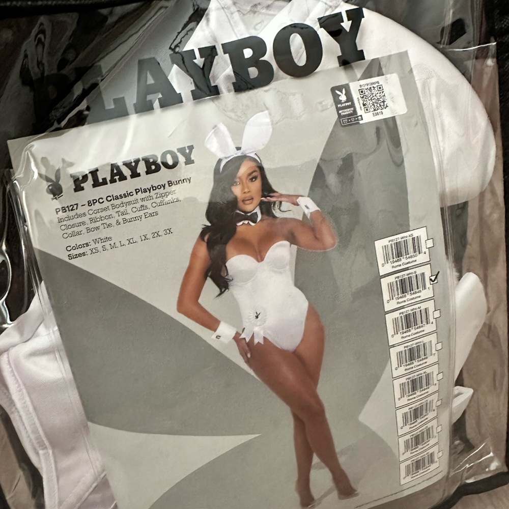 Roma Playboy White Costume Bunny Halloween Costume Set